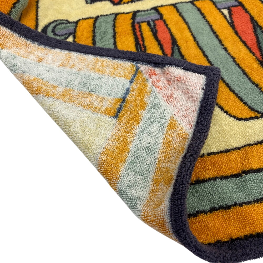 HERMES towel cotton Orange Women(Unisex) Used Authentic