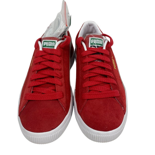 PUMA sneakers 374921 suede Red Suede VGT mens 40.5 Used Authentic