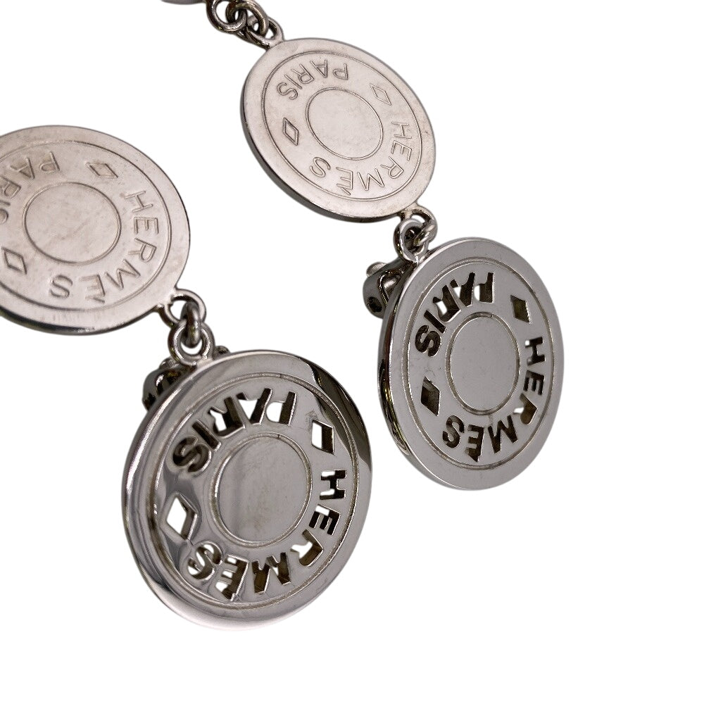 HERMES Earring Silver Silver Serie Women Used Authentic