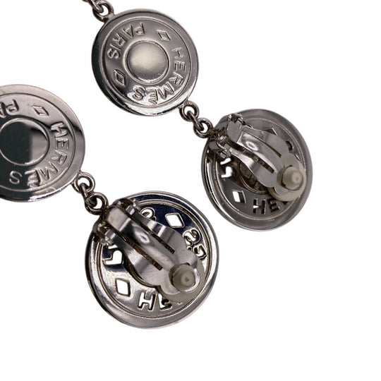 HERMES Earring Silver Silver Serie Women Used Authentic