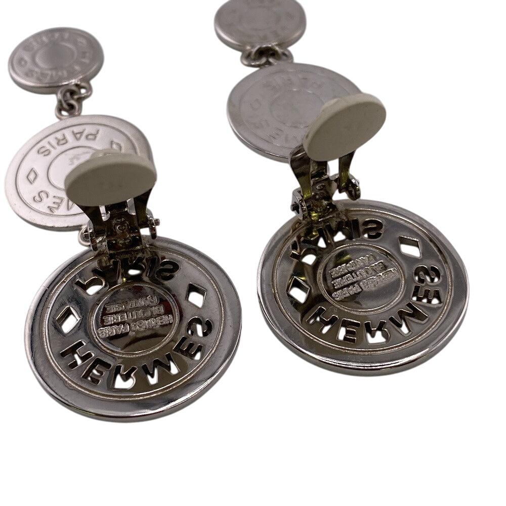 HERMES Earring Silver Silver Serie Women Used Authentic