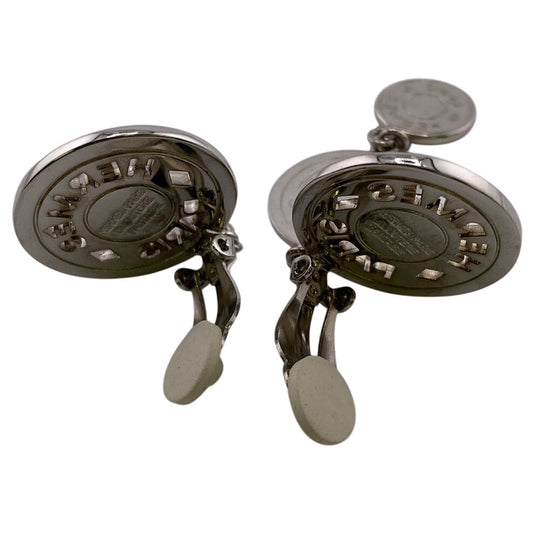 HERMES Earring Silver Silver Serie Women Used Authentic