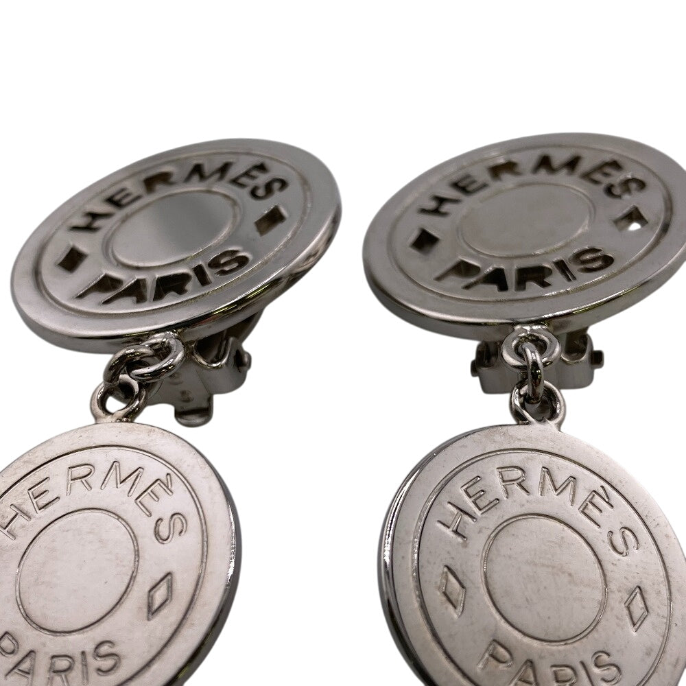 HERMES Earring Silver Silver Serie Women Used Authentic