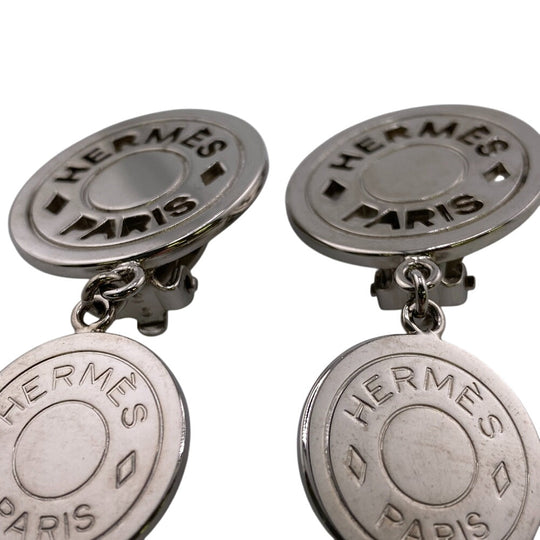 HERMES Earring Silver Silver Serie Women Used Authentic