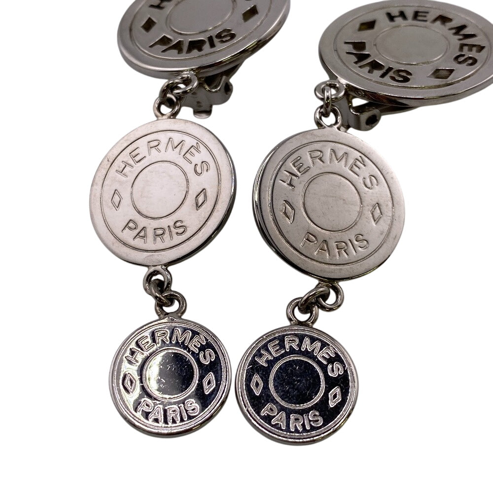 HERMES Earring Silver Silver Serie Women Used Authentic