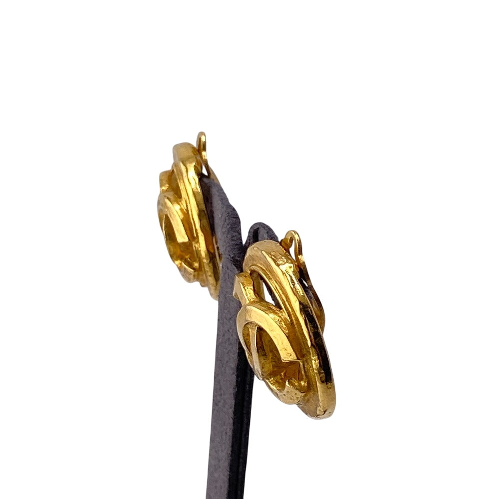 CHANEL Earring Gold Plated gold 94P COCO Mark Women Used Authentic