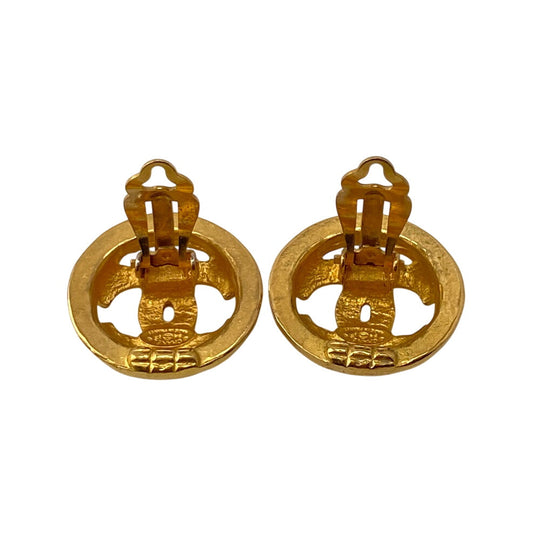 CHANEL Earring Gold Plated gold 94P COCO Mark Women Used Authentic