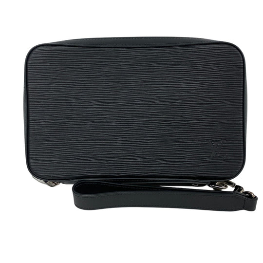 LOUIS VUITTON Long Wallet Purse M64000 leather black Epi Dandy Wallet mens Used Authentic