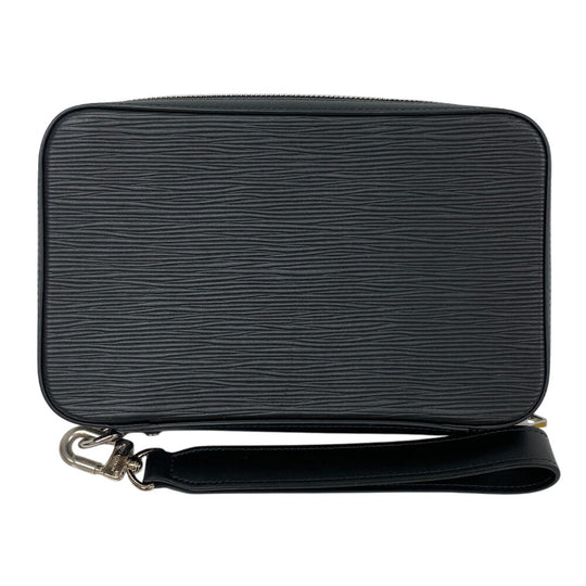 LOUIS VUITTON Long Wallet Purse M64000 leather black Epi Dandy Wallet mens Used Authentic