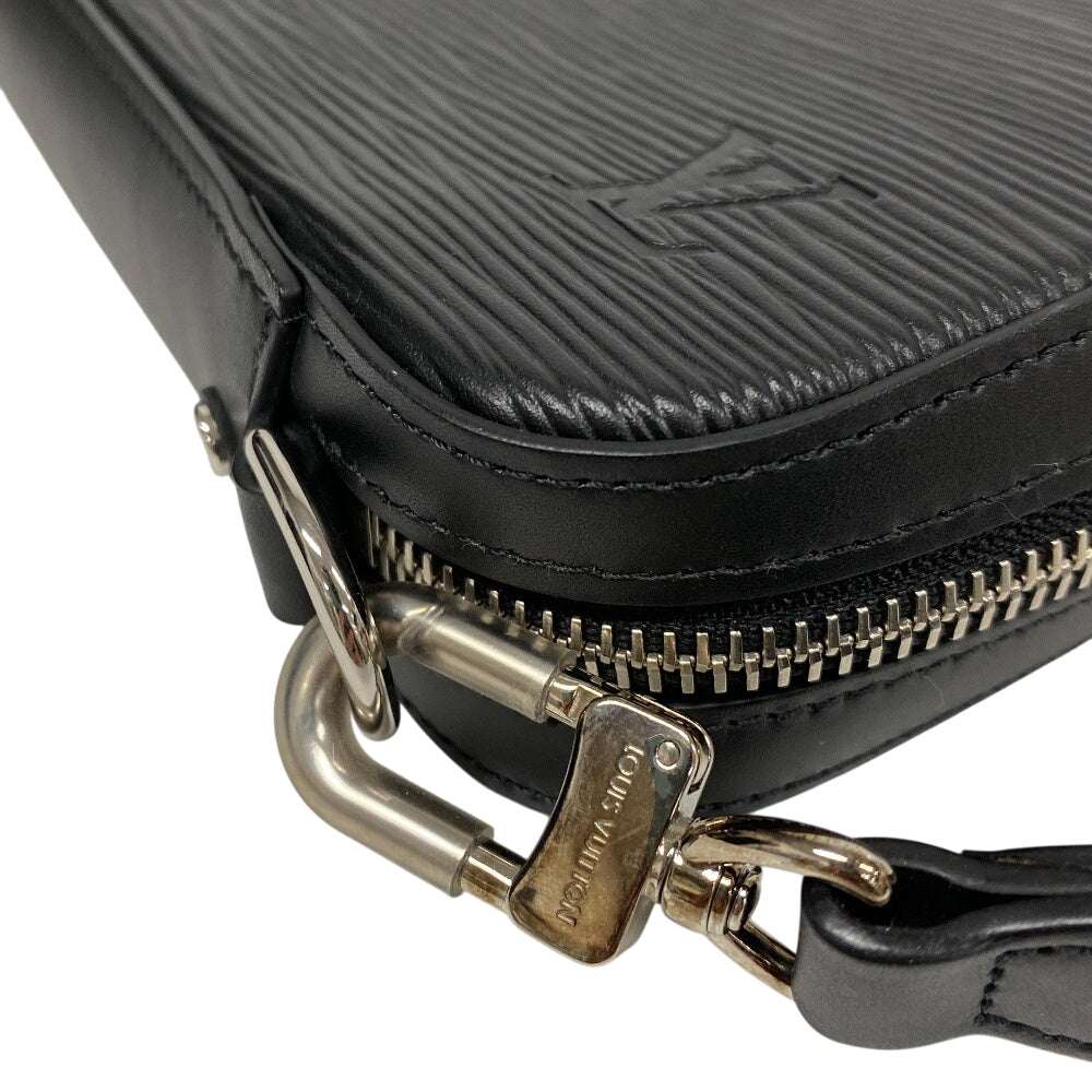 LOUIS VUITTON Long Wallet Purse M64000 leather black Epi Dandy Wallet mens Used Authentic
