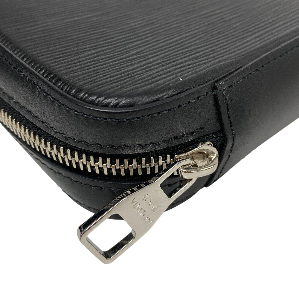 LOUIS VUITTON Long Wallet Purse M64000 leather black Epi Dandy Wallet mens Used Authentic