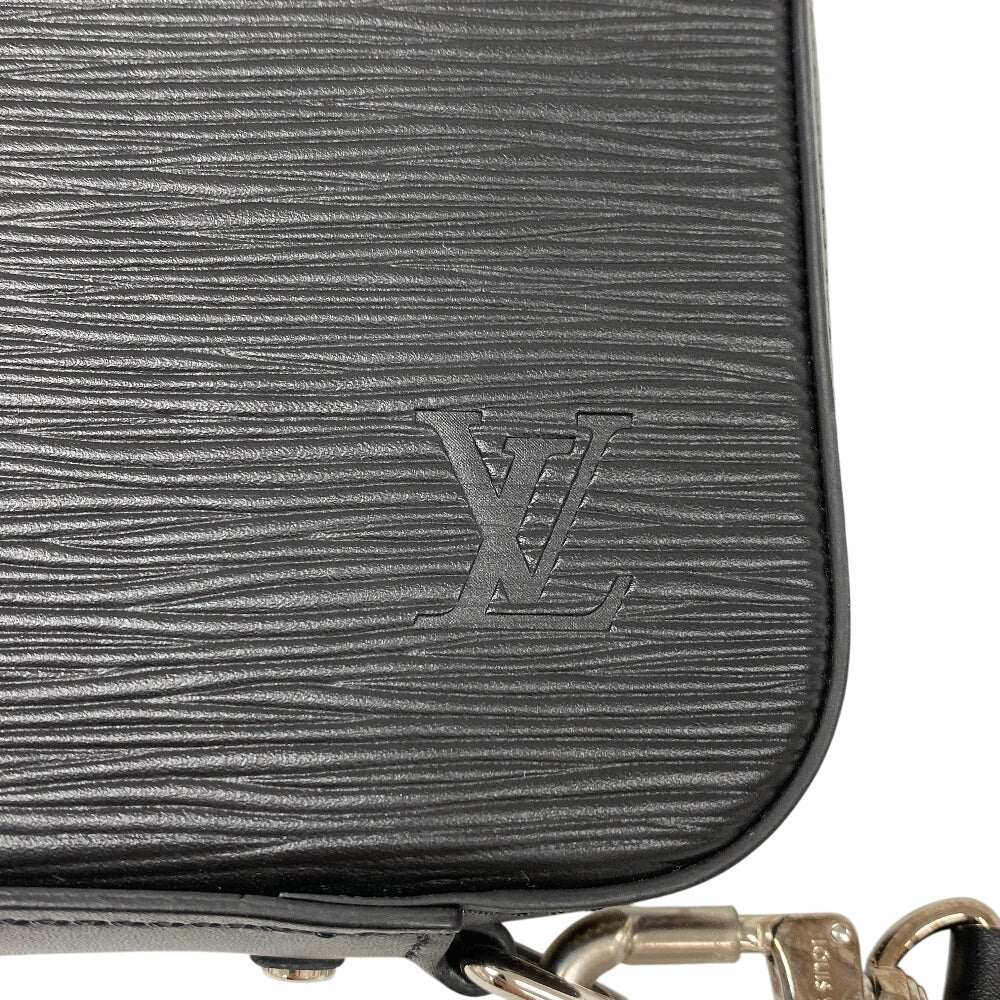 LOUIS VUITTON Long Wallet Purse M64000 leather black Epi Dandy Wallet mens Used Authentic