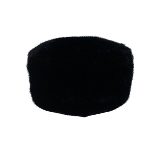 PRADA hat 1HO149 fur black Women S Used Authentic