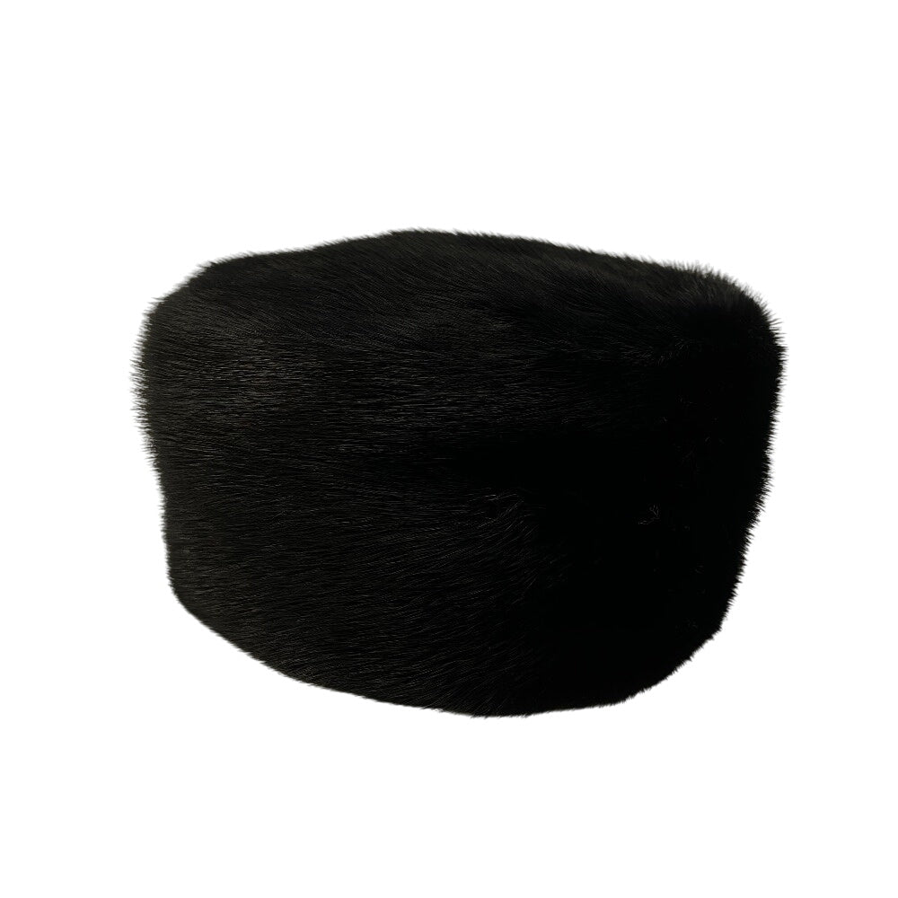 PRADA hat 1HO149 fur black Women S Used Authentic