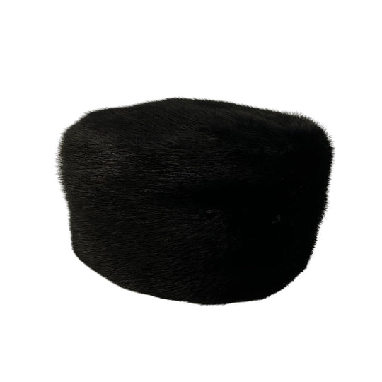 PRADA hat 1HO149 fur black Women S Used Authentic