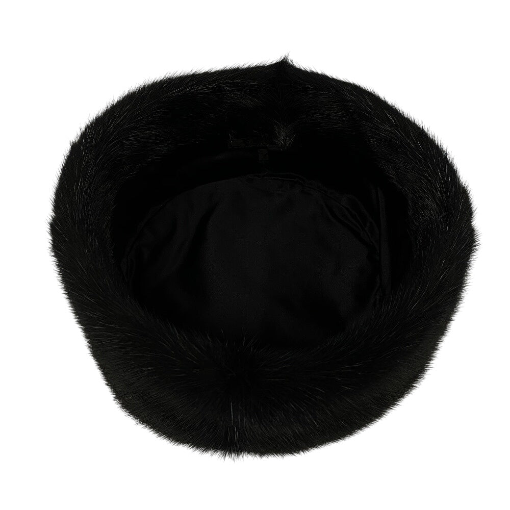 PRADA hat 1HO149 fur black Women S Used Authentic