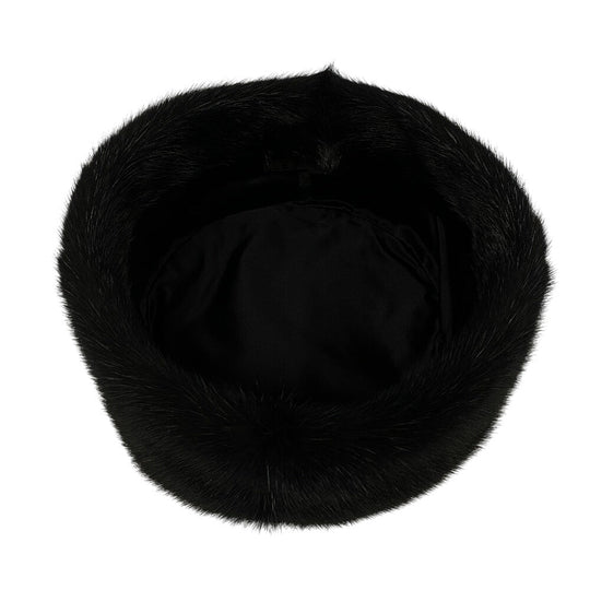 PRADA hat 1HO149 fur black Women S Used Authentic