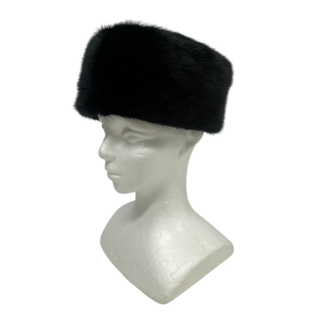 PRADA hat 1HO149 fur black Women S Used Authentic