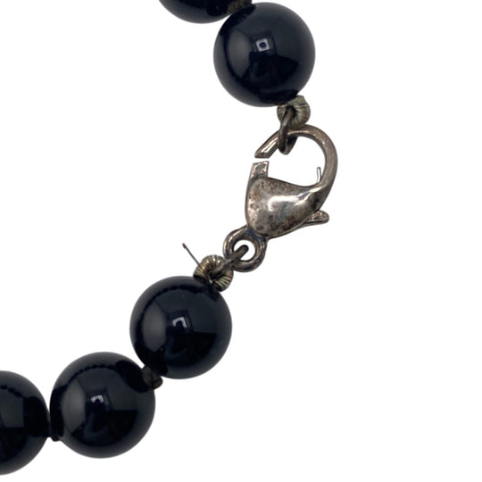 TIFFANY&Co. bracelet Silver black Heart lock Women Used Authentic