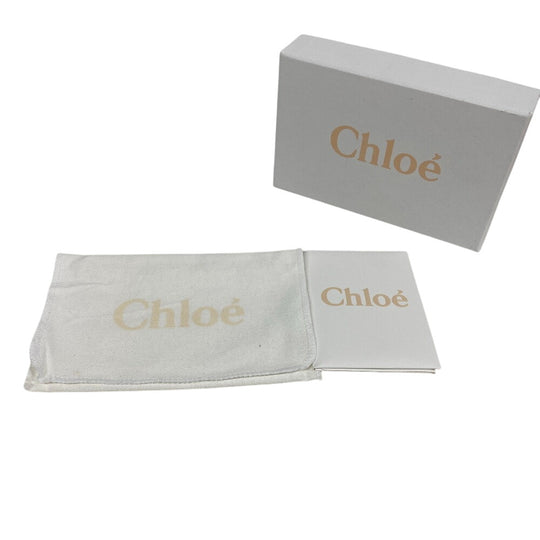 Chloe Coin case leather pink Alphabet TS Women Used Authentic
