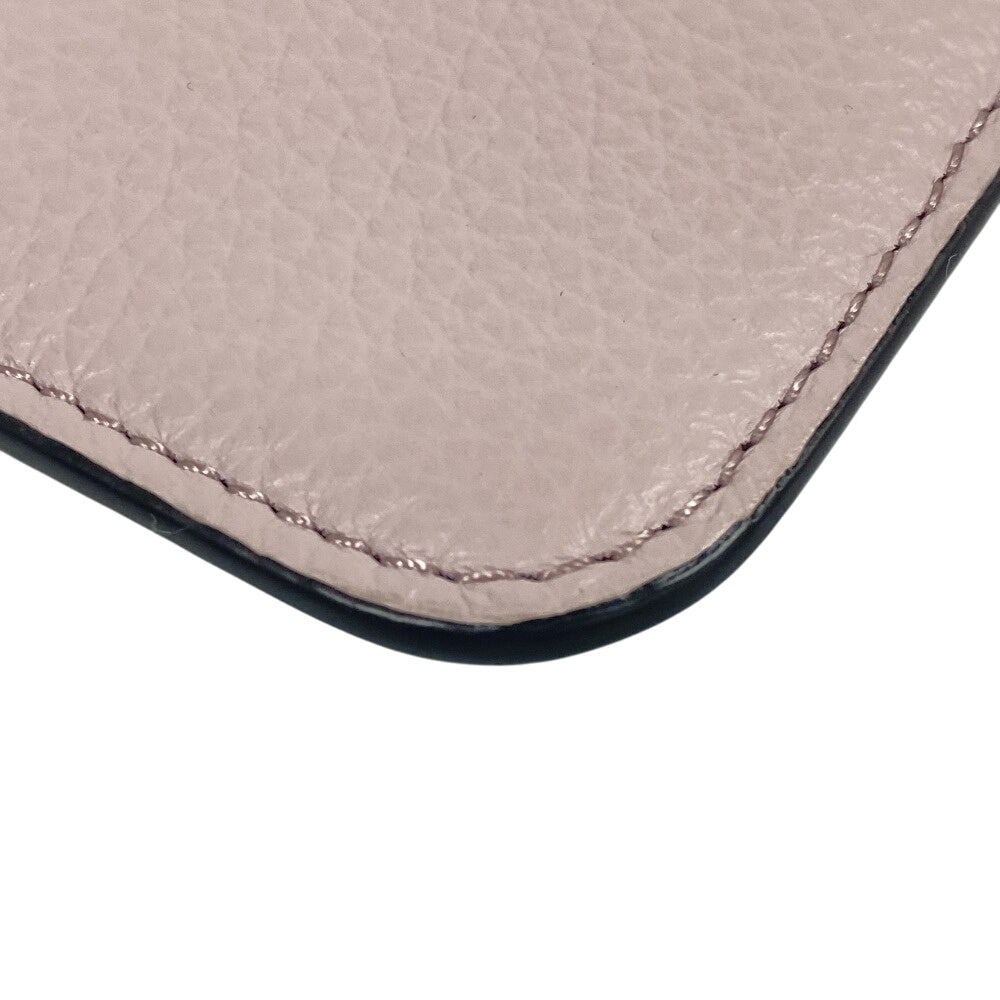 Chloe Coin case leather pink Alphabet TS Women Used Authentic
