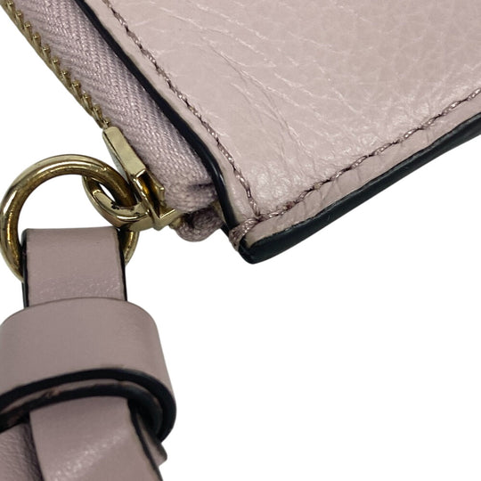 Chloe Coin case leather pink Alphabet TS Women Used Authentic