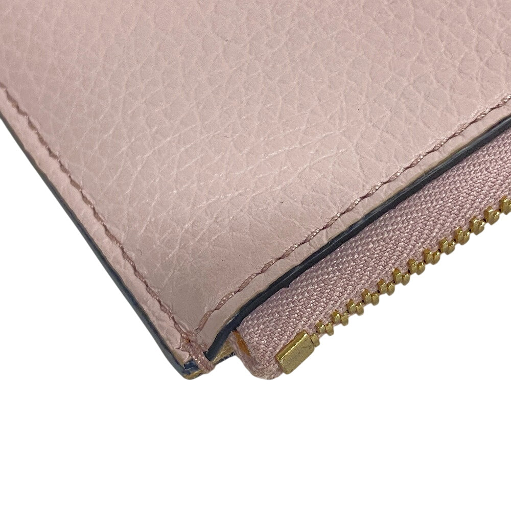 Chloe Coin case leather pink Alphabet TS Women Used Authentic