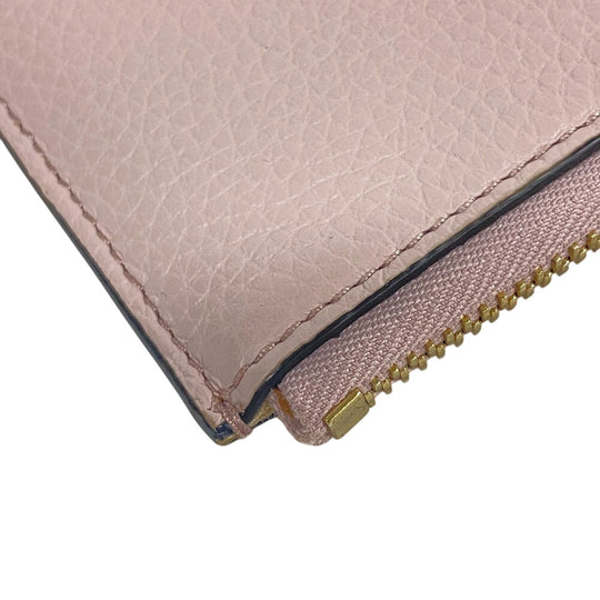 Chloe Coin case leather pink Alphabet TS Women Used Authentic