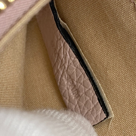 Chloe Coin case leather pink Alphabet TS Women Used Authentic