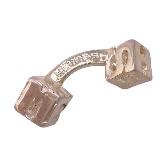 HERMES cuffs Silver925 Silver 925 5.9g H cube mens Used Authentic