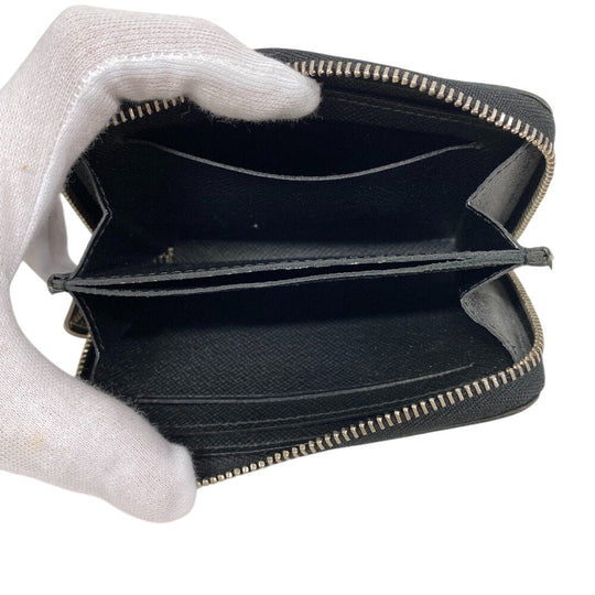 LOUIS VUITTON Coin case M32832 leather black Zip Around Taiga Zip around purse mens Used Authentic