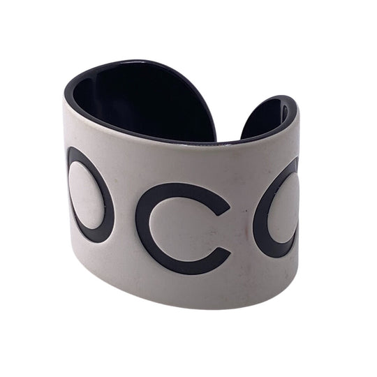 CHANEL Bangle plastic white COCO 02P Women Used Authentic