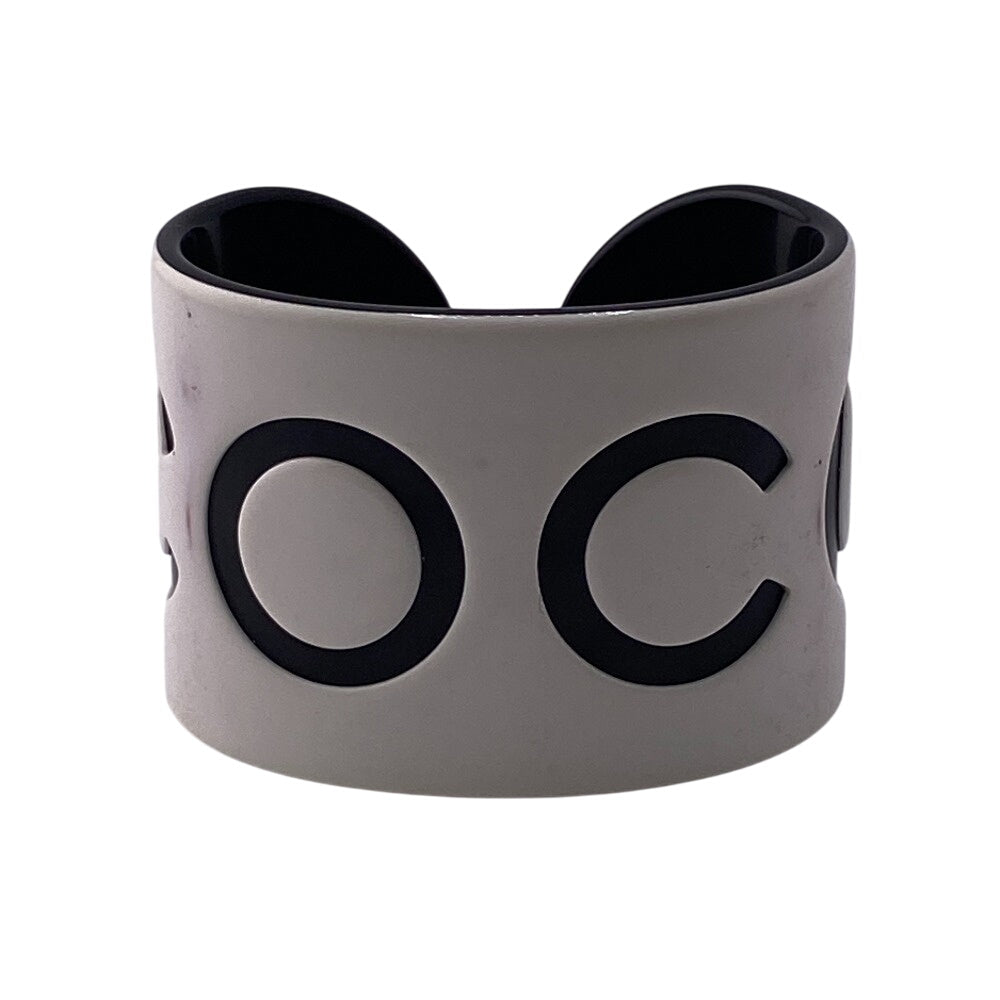 CHANEL Bangle plastic white COCO 02P Women Used Authentic