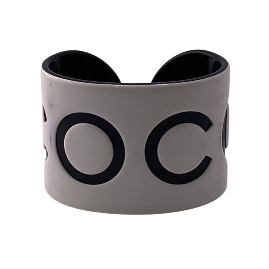 CHANEL Bangle plastic white COCO 02P Women Used Authentic