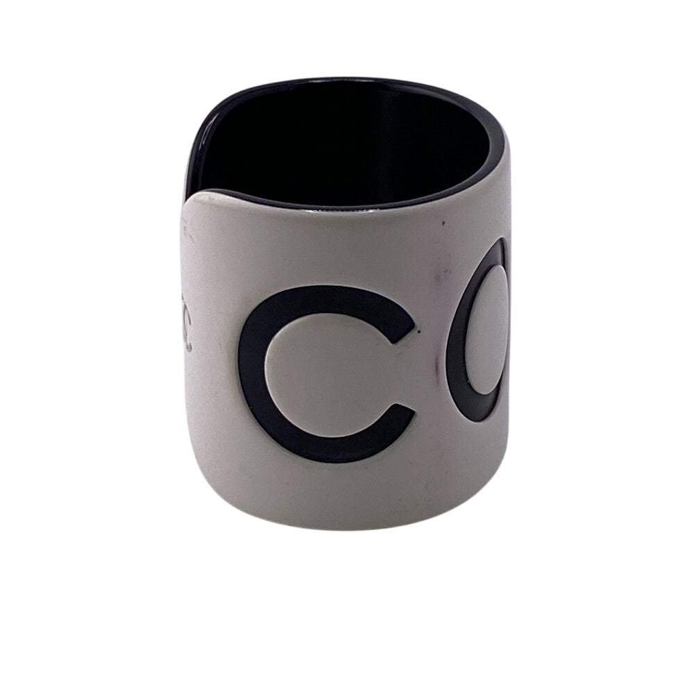 CHANEL Bangle plastic white COCO 02P Women Used Authentic