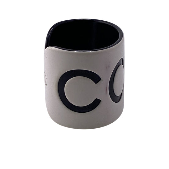 CHANEL Bangle plastic white COCO 02P Women Used Authentic