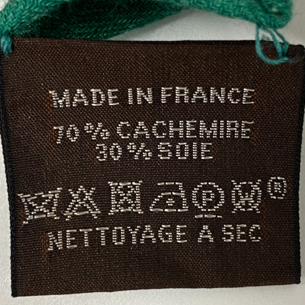 HERMES Stall Cashmere Pashmina , Silk Multi Carre Geant LES LEOPARDS Leopard Women Used Authentic