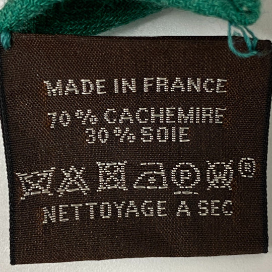 HERMES Stall Cashmere Pashmina , Silk Multi Carre Geant LES LEOPARDS Leopard Women Used Authentic