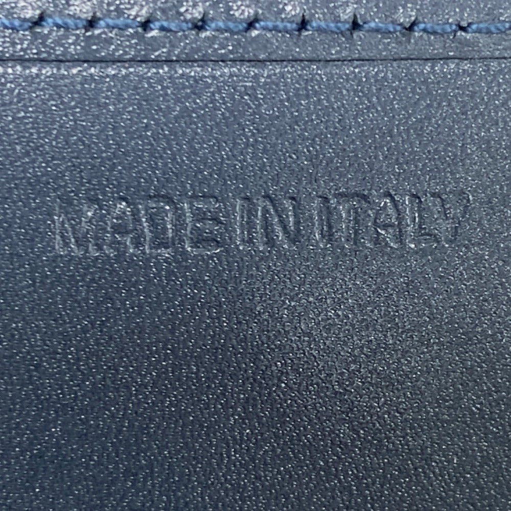PRADA Long Wallet Purse leather blue Vittero Women(Unisex) Used Authentic