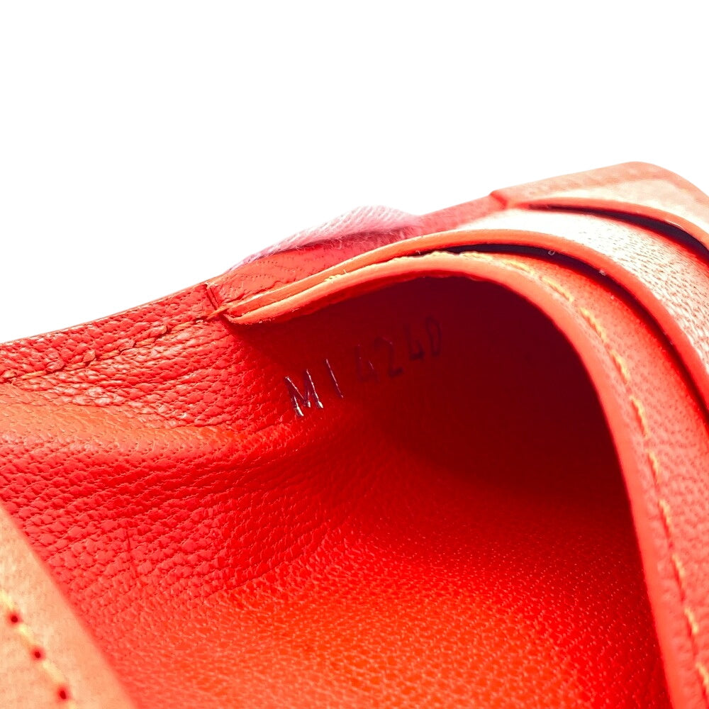 LOUIS VUITTON Card Case Exotic leather Red Organizer De Poch Women Used Authentic