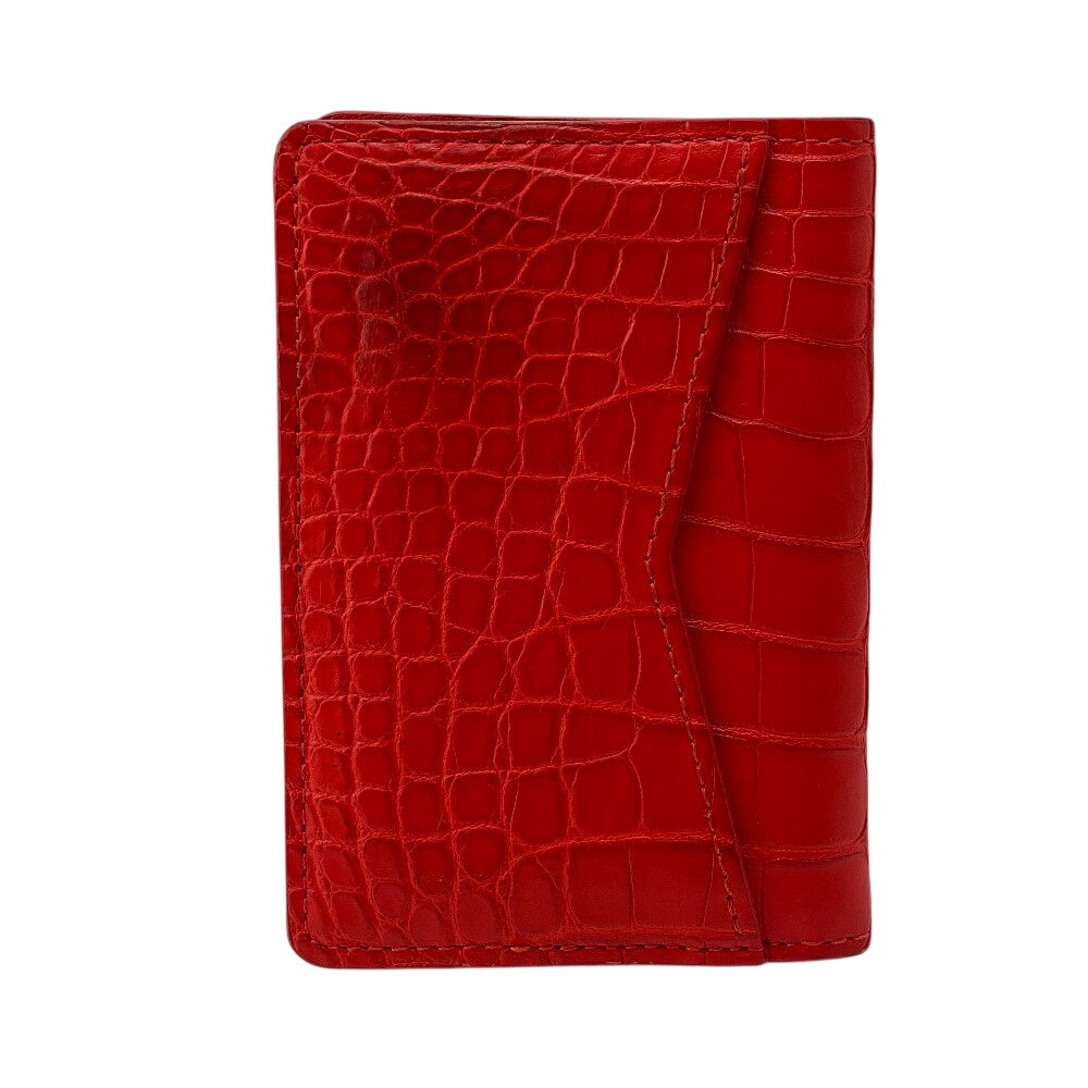LOUIS VUITTON Card Case Exotic leather Red Organizer De Poch Women Used Authentic