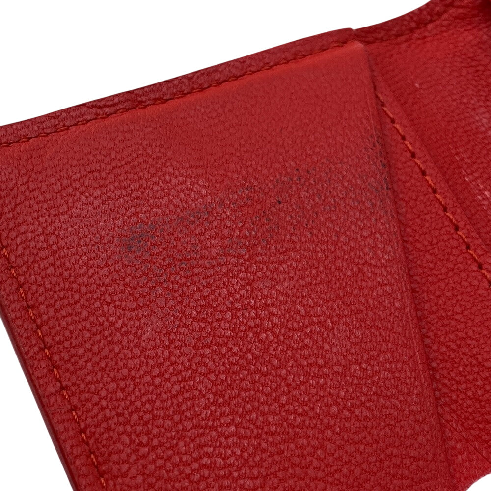 LOUIS VUITTON Card Case Exotic leather Red Organizer De Poch Women Used Authentic