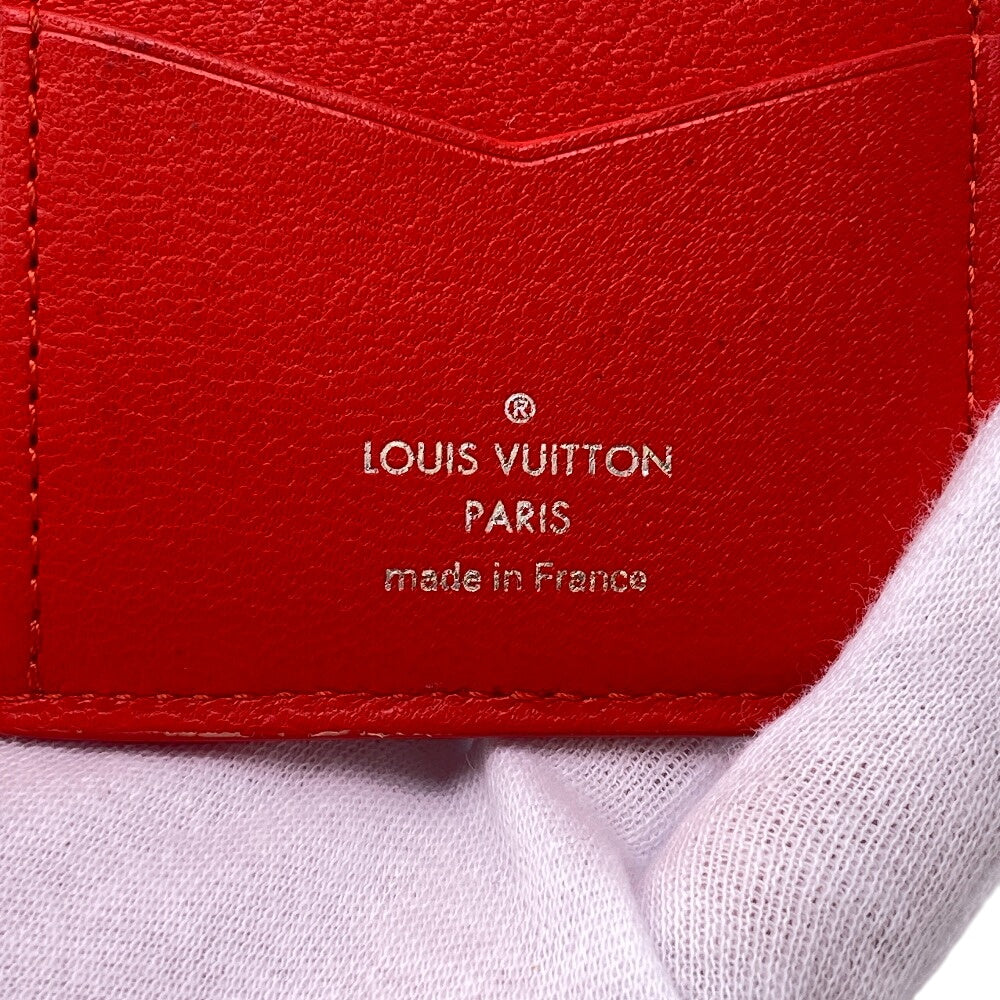 LOUIS VUITTON Card Case Exotic leather Red Organizer De Poch Women Used Authentic