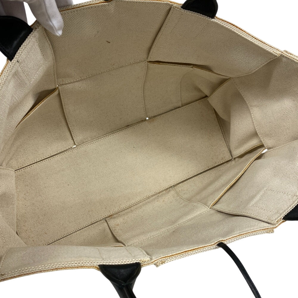 BOTTEGAVENETA Handbag Canvas, Leather Ivory The Alcotote Women Used Authentic