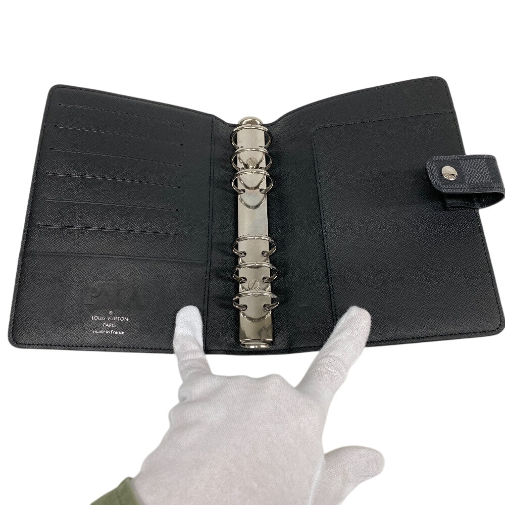 LOUIS VUITTON Notebook cover R20242 Damier Grafitte black Damier Grafitte Agenda MM mens Used Authentic