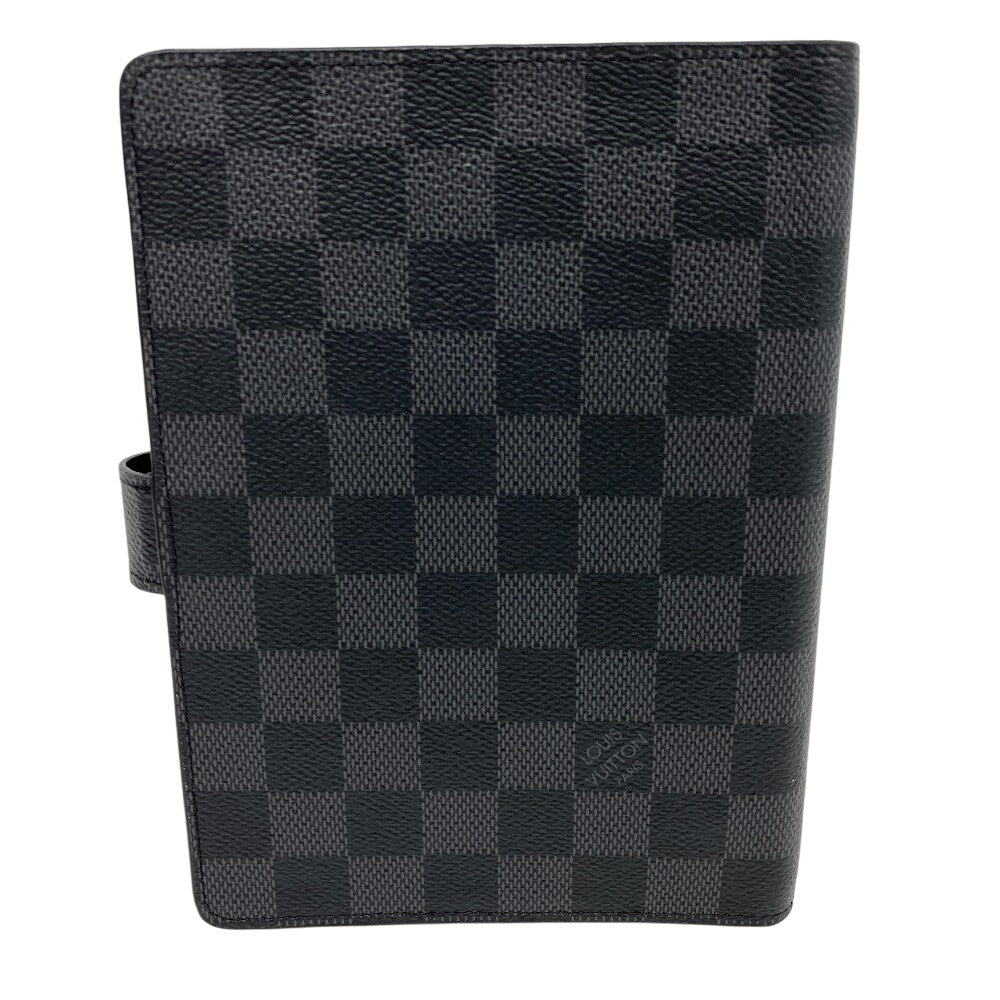 LOUIS VUITTON Notebook cover R20242 Damier Grafitte black Damier Grafitte Agenda MM mens Used Authentic