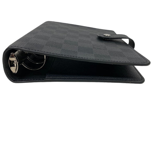 LOUIS VUITTON Notebook cover R20242 Damier Grafitte black Damier Grafitte Agenda MM mens Used Authentic