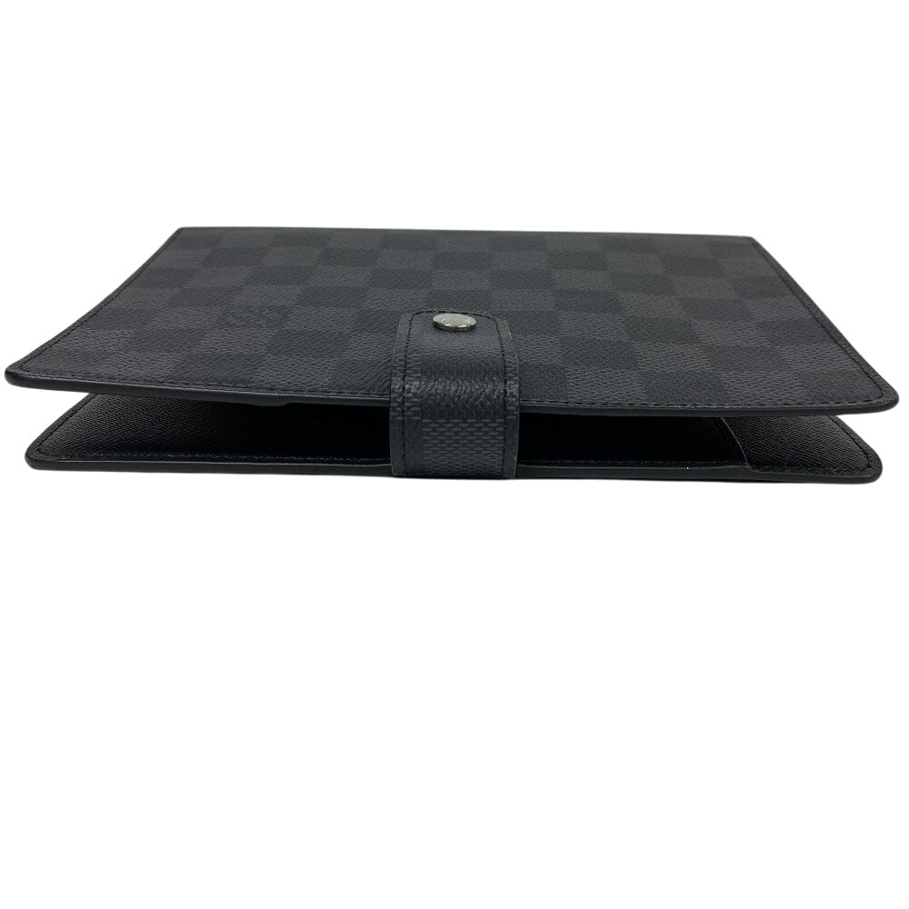 LOUIS VUITTON Notebook cover R20242 Damier Grafitte black Damier Grafitte Agenda MM mens Used Authentic