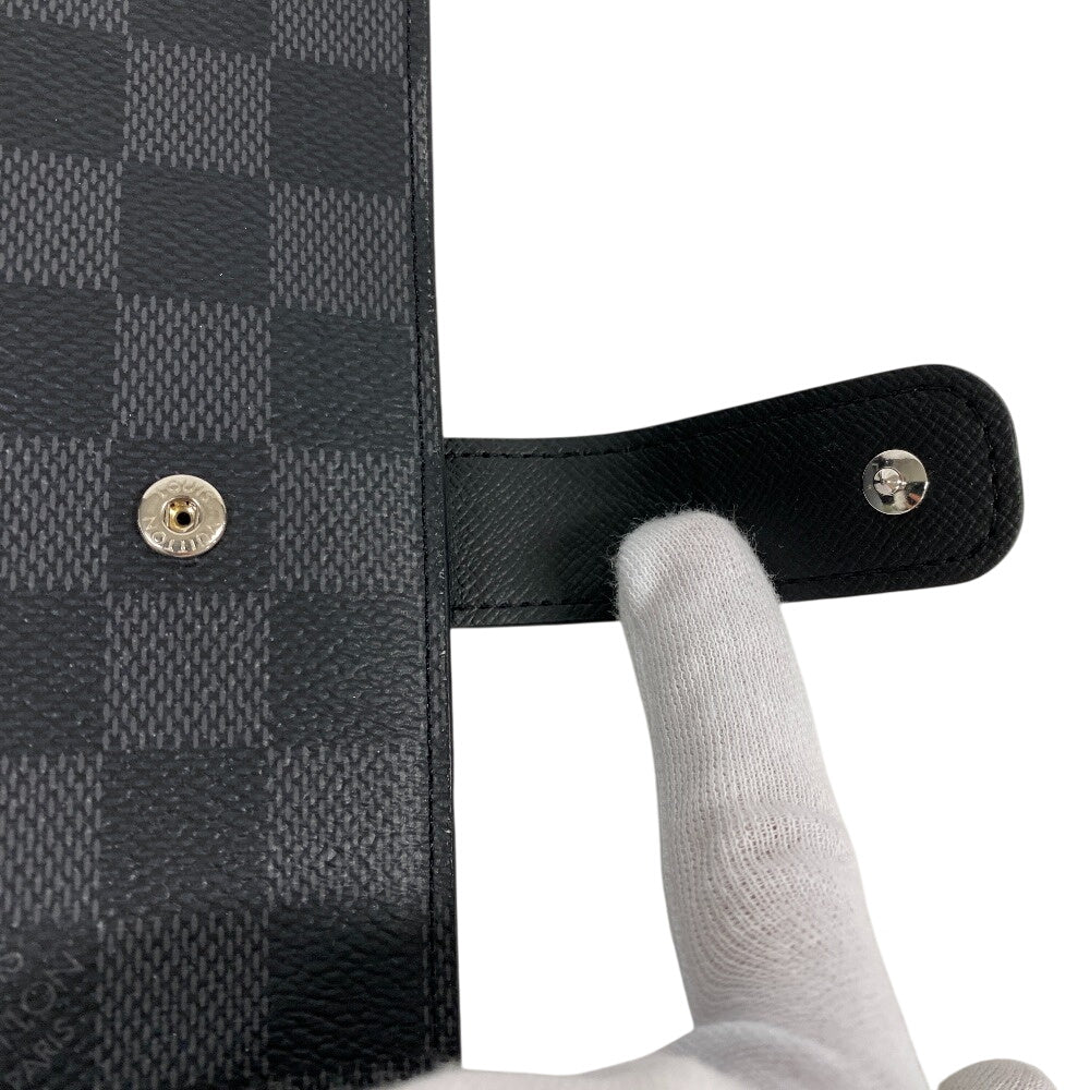 LOUIS VUITTON Notebook cover R20242 Damier Grafitte black Damier Grafitte Agenda MM mens Used Authentic