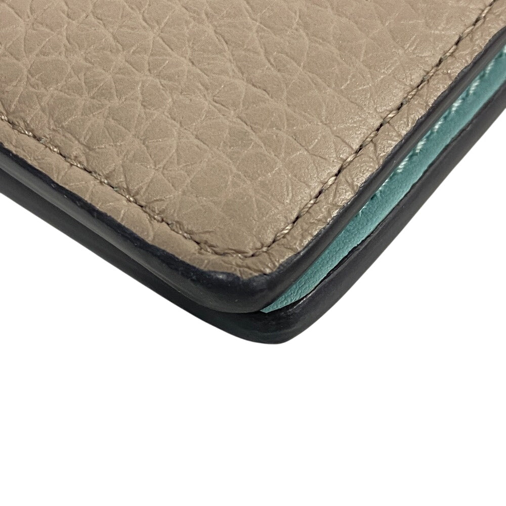 LOUIS VUITTON Bifold Wallet M82198 leather Galle Capusine V Vertical Wallet Capucines Women Used Authentic
